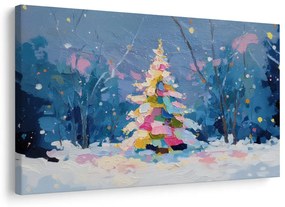 Obraz vianočný strom v zimnej krajine