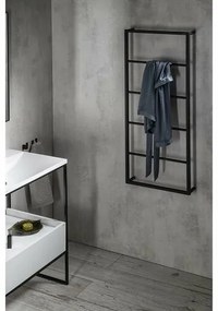 SAPHO Ska501 Ska nástenný sušiak uterákov 45 x 115 x 10 cm, čierna mat