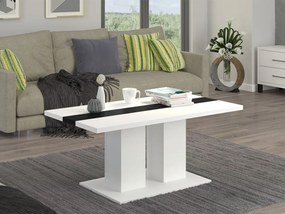 Konferenčný stolík Rodkor, Farby: biela / biela + čierna