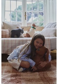 Svetloružový prateľný/ručne tkaný bavlnený koberec 90x120 cm Tartan Rose – Lorena Canals