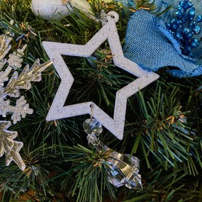 DECOLED Závesná akrylová dekorácia, hviezda, 8,5 cm