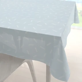 Biante Dekoračný štvorcový obrus PM-063 Konfety na pastelovo modrosivom 90x90 cm