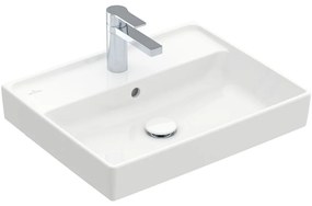 VILLEROY &amp; BOCH Collaro závesné umývadlo s otvorom, s prepadom, 550 x 440 mm, biela alpská, s povrchom CeramicPlus, 4A3355R1