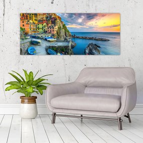 Obraz - Stredomorská dedina (120x50 cm)