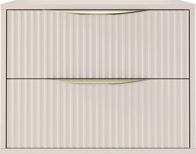 Závesná skrinka pod umývadlo Avila s doskou 60 cm kašmír/zlatá
