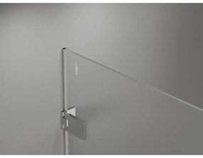 Mexen Lunar-B, pravostranný výklopný sprchový kút 100 x 80 cm, 8mm číre sklo, chrómový profil, 832-100-080-01-00-P