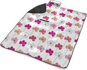 Sablio Plážová deka Ružové kvietie: 200x140 cm