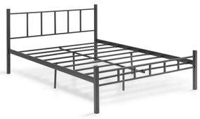 Kovová dvojlôžková posteľ ORMEL 160x200 cm čierna nosnosť 200 kg