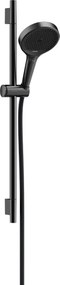 Hansgrohe Rainfinity, sprchová sada 130 3jet EcoSmart s tyčou S Puro 65 cm, kartáčovaný čierny chróm, HAN-28746340