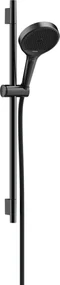 Hansgrohe Rainfinity, sprchová sada 130 3jet EcoSmart s tyčou S Puro 65 cm, kartáčovaný čierny chróm, HAN-28746340