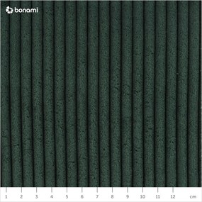 Tmavozelená čalúnená dvojlôžková posteľ s úložným priestorom s roštom 180x200 cm Mattis Cord – Meise Möbel