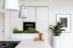 Balkónový hrantík FLOBO, sklolaminát, šírka 80 cm, biely mat