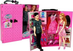 LEAN Toys Šatníková súprava pre bábiku Boy Girl's Dresser Set in Case