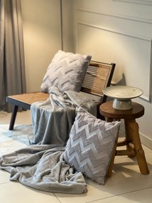 Flanelová deka Viktória 140x200 cm, strieborná