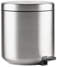 Nášľapný odpadkový kôš z nehrdzavejúcej ocele v matne striebornej farbe 4 l Ume – Zone