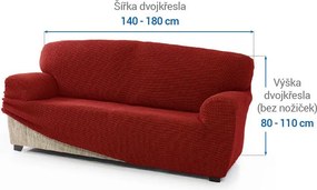 Super strečové poťahy NIAGARA tehlová dvojkreslo (š. 140 - 180 cm)