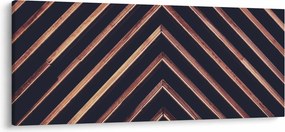 Obraz dreveného motívu na čiernom pozadí (120x50 cm)