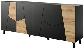Cama Komoda Etna - čierna/dub