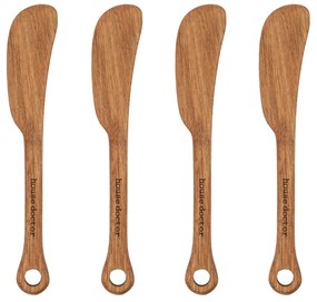 House Doctor Drevený nôž na msslo Eya – set 4 ks