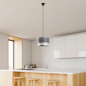 Závěsný lustr Cake šedý/zlatý