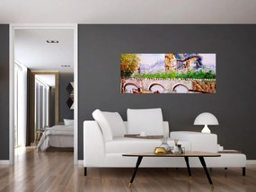 Obraz - Olejomaľba mesta (120x50 cm)