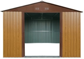 Záhradný domček BestBerg ZDB-9D / 9 m² / 279 x 324 x 211 cm / červené drevo / hnedá
