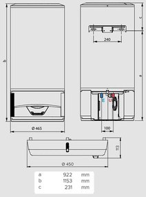 ARISTON LYDOS HYBRID 100 hybridný Elektrický ohrievač 1,2kW 3629053
