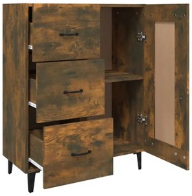 vidaXL Komoda dymový dub 69,5x34x90 cm spracované drevo-