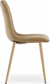 AKCIA Hnedá zamatová stolička LAVA II. akosť