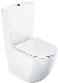 Ravak X01870 - kombinované bezokrajové WC (Rimless) s WC sedátkom SoftClose OPTIMA, keramika/biela