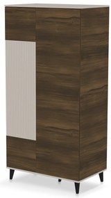 Šatní skříň Random 90 cm kašmír/ořech