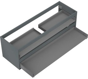 Mexen Box-A, závesná skrinka 140 cm, 2 zásuvky, grafitová matná, 91AX0-1400-470-2-66