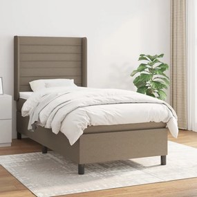 Boxspring posteľ s matracom sivohnedý 100x200 cm látka 3131493