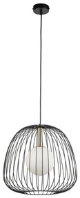 Luster na lanku BELL 1xG9/12W/230V pr. 33 cm čierna/zlatá