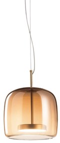 Toolight - LED závesné svietidlo zo skla Amber APP613-1CP, zlatá, OSW-03895