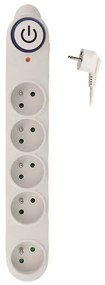 SOLIGHT Prepäťová ochrana 150J, 5x zásuvka, 3m, biela