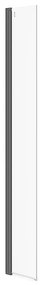 Cersanit Mille, otočná sprchová zástena typu Walk-In 30x200 cm, 8mm číre sklo, čierny profil, S161-011