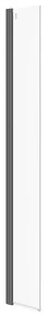 Cersanit Mille, otočná sprchová zástena typu Walk-In 30x200 cm, 8mm číre sklo, čierny profil, S161-011