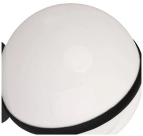 Exteriérové nástenné svietidlo CIRCULO, 1x biele plastové tienidlo
