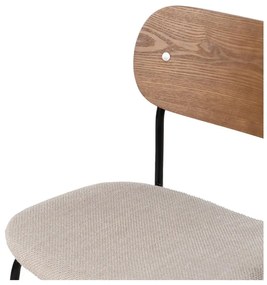 Hnedo-krémové jedálenské stoličky v súprave 4 ks Moe – Ixia