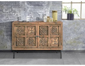 Sconto Komoda CARVING agát/sivá