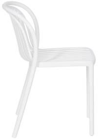 Biela plastová jedálenská stolička Alia – Ixia