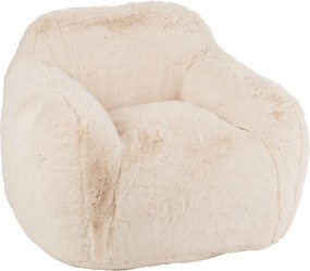 Krémové plyšové kreslo Cuttie - 98*99*75 cm