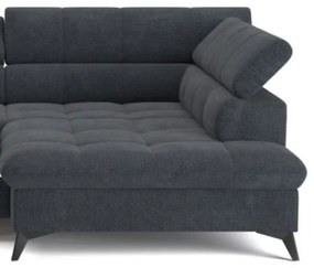 Rozkladacia rohová sedacia súprava do L MARANO pravá čierna