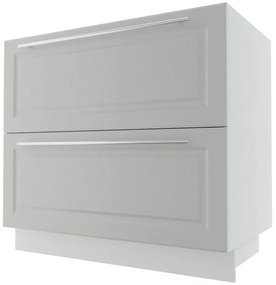Kuchynská skrinka Emporium D2M/90 light grey stone/biela