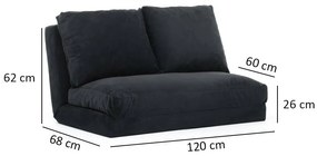Rozkladacia pohovka Taida Black