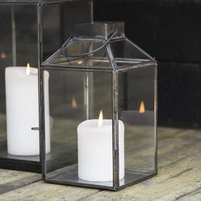 Ib Laursen Sklenený lampáš Norr Black 25,5 cm