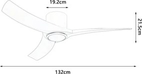 ZEVENTI - LED stropný ventilátor ORBITO LED/24W/230V Wi-Fi Tuya biely + diaľkové ovládanie