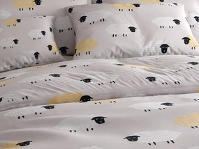 Obliečky z mikrovlákna SHEEP DREAM sivé Rozmer obliečky: 70 x 90 cm | 140 x 220 cm