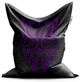 Sablio Sedací vak BLACK PANTHER wakanda forever Fialový - 200x140 cm